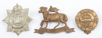 3x Volunteer Battalion Cap Badges