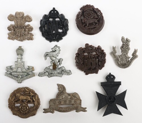 10x WW2 War Economy Plastic Cap Badges
