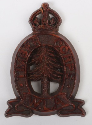 WW2 Plastic Women&rsquo;s Land Army Timber Corps Cap Badge
