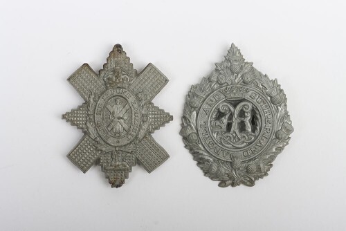 2x WW2 War Economy Scottish Regiments Glengarry Badges