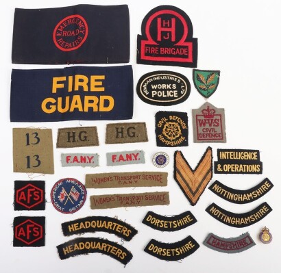WW2 British Home Front Cloth Insignia
