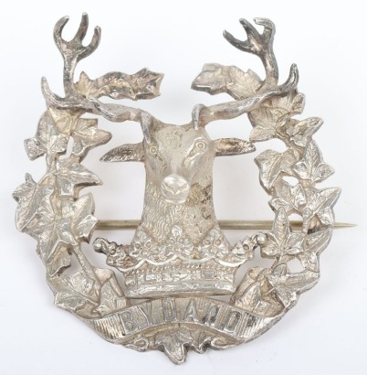 Hallmarked Silver Gordon Highlanders Officers Glengarry Badge
