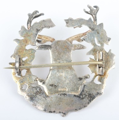 Hallmarked Silver Gordon Highlanders Officers Glengarry Badge - 2