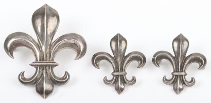 Hallmarked Silver Manchester Regiment Officers Cap and Collar Badge Set