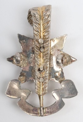 Hallmarked Silver Royal Sussex Regiment Officers Cap Badge - 2