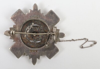 Hallmarked Silver Scots Guards Officers Kilt Pin Badge - 2