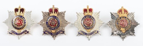 Grouping of Hampshire and Royal Hampshire Regiment Officers Dress Cap Badges