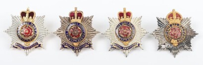 Grouping of Hampshire and Royal Hampshire Regiment Officers Dress Cap Badges