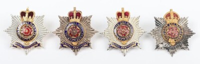 Grouping of Hampshire and Royal Hampshire Regiment Officers Dress Cap Badges