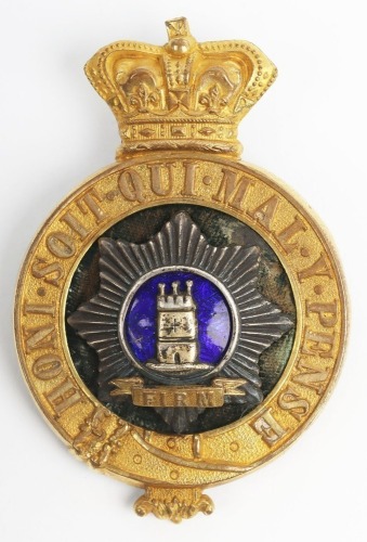 Scarce Victorian Worcestershire Regiment Officers Glengarry Badge 1881-83,