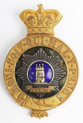 Scarce Victorian Worcestershire Regiment Officers Glengarry Badge 1881-83,