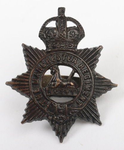 Manchester Regiment Officers Forage Cap Badge