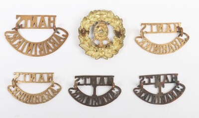 Grouping of Hampshire Yeomanry Carabiniers Shoulder Titles - 2