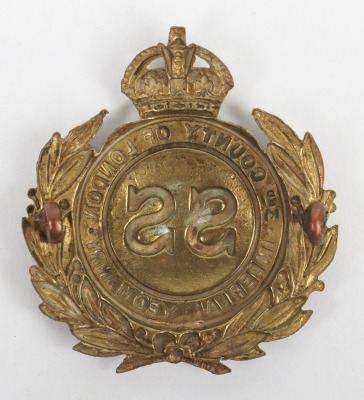Scarce 3rd County of London Imperial Yeomanry Cap Badge - 2
