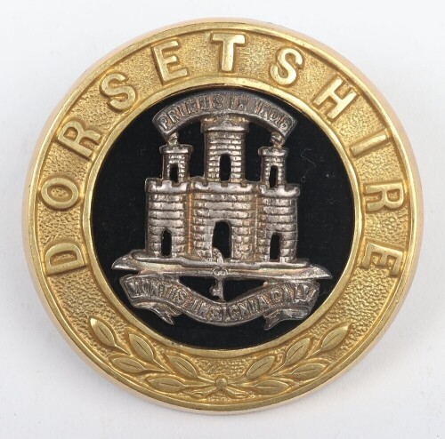 Dorsetshire Regiment Officers Slouch Hat Badge
