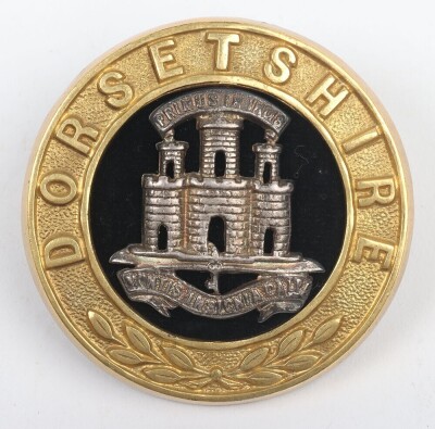 Dorsetshire Regiment Officers Slouch Hat Badge