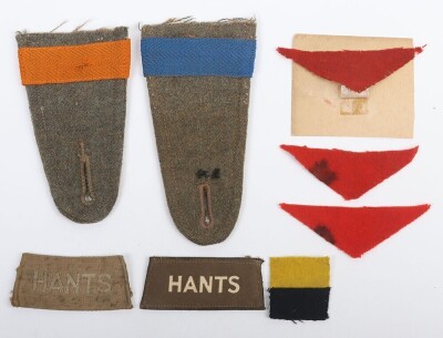 Great War Hampshire Regiment and 29th Division Insignia Grouping
