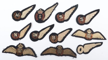 Good selection of Royal Air Force Cloth Wings & Brevets.