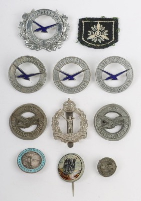Small Selection of Badges for the Royal Observer Corps, Air Defence Cadet & Air Training Corps.