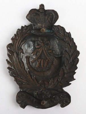 The 19th Surrey Rifles Victorian Officer's Bronzed Belt Plate Badge. - 2
