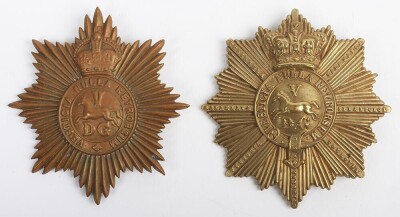 Two 5th (Princess Charlotte of Wales's) Dragoon Guards Pouch Badges.