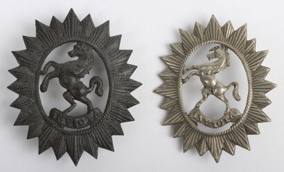 A Victorian Crowned 37th Middlesex Rifles Pouch Badge accompanied with a 11th (Prince of Wales's Own) Regiment of Bengal Lancers Pouch Belt Badge.