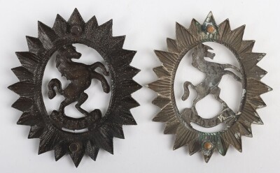 A Victorian Crowned 37th Middlesex Rifles Pouch Badge accompanied with a 11th (Prince of Wales's Own) Regiment of Bengal Lancers Pouch Belt Badge. - 2