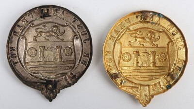 Two Cumberland Rifle Volunteers Be Just & Fear Not" Pouch Badges." - 2