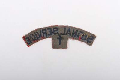 WW1 British Signal Service Territorials (Royal Engineers) Cloth Shoulder Title - 2