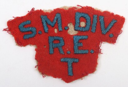 WW1 British South Midland Division Royal Engineers Territorial Cloth Shoulder Title
