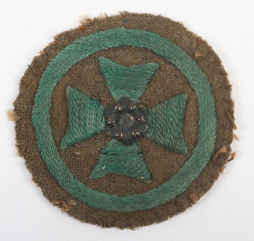 Scarce WW1 Women&rsquo;s Green Cross Corps Sleeve Badge