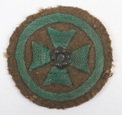Scarce WW1 Women&rsquo;s Green Cross Corps Sleeve Badge