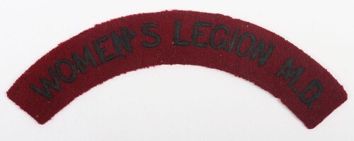 WW1 Women&rsquo;s Legion Motor Drivers Cloth Shoulder Title