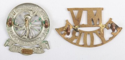 Scarce WW1 Motor Volunteers East Yorkshire Brass Shoulder Title - 2