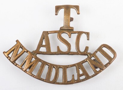 WW1 Army Service Corps North Midland Territorial Shoulder Title