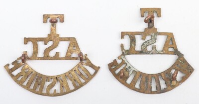 2x WW1 Army Service Corps Territorial Shoulder Titles - 2