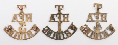3x WW1 West Riding Territorial Batteries Royal Field Artillery Shoulder Titles - 2