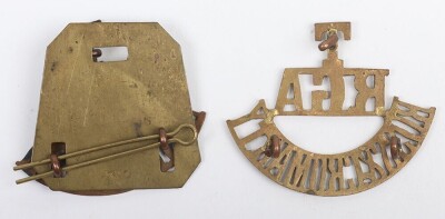 2x WW1 Royal Garrison Artillery Territorial Shoulder Titles - 2