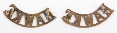 WW1 Royal Naval Division Hawke Battalion Brass Shoulder Titles - 2