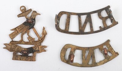 WW1 Royal Naval Division Hood Battalion Collar Badge - 2