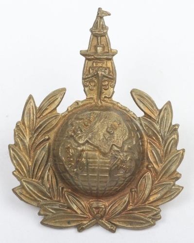Scarce WW1 Royal Marines Labour Corps Cap Badge