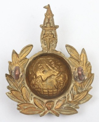 Scarce WW1 Royal Marines Labour Corps Cap Badge - 2