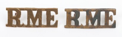 Scarce WW1 Royal Marines Engineers Shoulder Titles