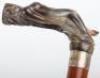 A fine silver and horn walking stick - 6
