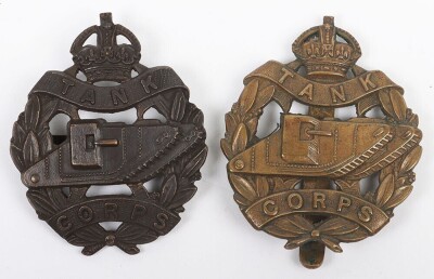 WW1 Tank Corps Officers and Other Ranks Cap Badges