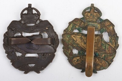 WW1 Tank Corps Officers and Other Ranks Cap Badges - 2