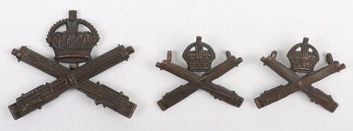 WW1 British Machine Gun Corps Cap and Collar Badge Set