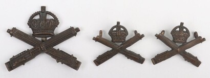 WW1 British Machine Gun Corps Cap and Collar Badge Set