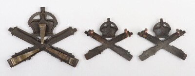 WW1 British Machine Gun Corps Cap and Collar Badge Set - 2