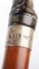 A fine silver and horn walking stick - 8